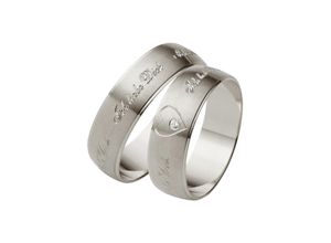 4007972360824 - Trauring FIRETTI Schmuck Geschenk Hochzeit Ehering Ich liebe Dich Fingerringe Gr 165 ohne Brillant Silber 925 (Sterlingsilber) 6 mm silberfarben Trauringe Made in Germany wahlweise mit oder ohne Brillant