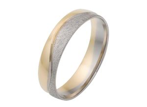 4007972362828 - Trauring FIRETTI Schmuck Geschenk Gold 375 Hochzeit Ehering LIEBE Welle Fingerringe Gr 165 ohne Brillanten Gelbgold 375-Weißgold 375 5 mm goldfarben (gelbgoldfarben weißgoldfarben) Trauringe Made in Germany