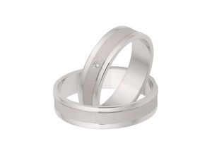 4007972363528 - Trauring FIRETTI Schmuck Geschenk Hochzeit Ehering LIEBE Fingerringe Gr 165 mit Zirkonia Silber 925 (Sterlingsilber) 5 mm silberfarben (silberfarben kristallweiß) Trauringe Made in Germany wahlweise mit oder ohne Zirkonia