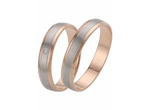 4007972375057 - Trauring FIRETTI Schmuck Geschenk Gold 375 Hochzeit Ehering LIEBE Fingerringe Gr 165 00075 ct SI = kleine Einschlüsse mit Brillant Roségold 375 4 mm rosegold (roségoldfarben weißgoldfarben) Trauringe Made in Germany wahlweise mit oder ohne Brillant