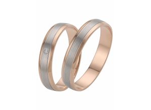 4007972375156 - Trauring FIRETTI Schmuck Geschenk Gold 375 Hochzeit Ehering LIEBE Fingerringe Gr 165 ohne Brillant Roségold 375 4 mm rosegold (roségoldfarben weißgoldfarben) Trauringe Made in Germany wahlweise mit oder ohne Brillant