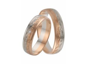 4007972375651 - Trauring FIRETTI Schmuck Geschenk Gold 375 Hochzeit Ehering LIEBE Ranke Fingerringe Gr 165 001 ct SI = kleine Einschlüsse mit Brillant Roségold 375-Weißgold 375 5 mm rosegold (roségoldfarben weißgoldfarben) Made in Germany wahlweise mit oder ohne Brillant