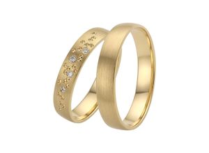 4007972376153 - Trauring FIRETTI Schmuck Geschenk Gold 375 Hochzeit Ehering LIEBE Sterne Fingerringe Gr 165 ohne Brillanten Gelbgold 375 4 mm gelb (gelbgoldfarben) Trauringe Made in Germany wahlweise mit oder ohne Brillanten