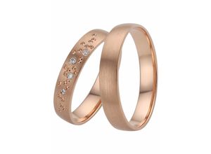 4007972376252 - Trauring FIRETTI Schmuck Geschenk Gold 375 Hochzeit Ehering LIEBE Sterne Fingerringe Gr 165 003 ct SI = kleine Einschlüsse mit Brillanten Roségold 375 4 mm rosegold (roségoldfarben) Trauringe Made in Germany wahlweise mit oder ohne Brillanten