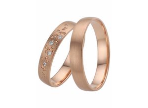 4007972376351 - Trauring FIRETTI Schmuck Geschenk Gold 375 Hochzeit Ehering LIEBE Sterne Fingerringe Gr 165 ohne Brillanten Roségold 375 4 mm rosegold (roségoldfarben) Trauringe Made in Germany wahlweise mit oder ohne Brillanten