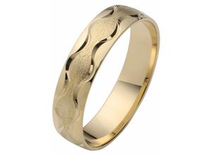 4007972379185 - Trauring FIRETTI Schmuck Geschenk Gold 375 Hochzeit Ehering LIEBE Welle Fingerringe Gr 165 ohne Brillant Gelbgold 375 5 mm gelb (gelbgoldfarben) Trauringe Made in Germany wahlweise mit oder ohne Brillant