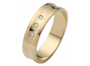 4007972380723 - Trauring FIRETTI Schmuck Geschenk Gold 375 Hochzeit Ehering LIEBE Fingerringe Gr 165 003 ct SI = kleine Einschlüsse mit Brillanten Gelbgold 585 5 mm gelb (gelbgoldfarben) Trauringe Made in Germany wahlweise mit oder ohne Brillanten