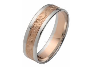 4007972382796 - Trauring FIRETTI Schmuck Geschenk Gold 375 Hochzeit Ehering LIEBE Ranke Fingerringe Gr 165 ohne Brillant Roségold 375-Weißgold 375 6 mm rosegold (roségoldfarben weißgoldfarben) Trauringe Wahlweise mit oder ohne Brillant