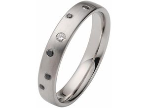 4007972383878 - Trauring FIRETTI Schmuck Geschenk Hochzeit Ehering LIEBE Fingerringe Gr 17 007 ct SI = kleine Einschlüsse mit Brillanten Silber 925 (Sterlingsilber) 4 mm silberfarben Trauringe Made in Germany wahlweise mit oder ohne Brillanten