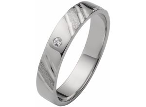 4007972383977 - Trauring FIRETTI Schmuck Geschenk Hochzeit Ehering LIEBE Fingerringe Gr 17 mit Zirkonia Silber 925 (Sterlingsilber) 4 mm silberfarben (silberfarben kristallweiß) Trauringe wahlweise mit oder ohne Zirkonia