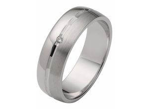 4007972384271 - Trauring FIRETTI Schmuck Geschenk Hochzeit Ehering LIEBE Fingerringe Gr 17 mit Zirkonia Silber 925 (Sterlingsilber) 6 mm silberfarben (silberfarben kristallweiß) Trauringe wahlweise mit oder ohne Zirkonia