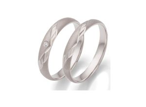 4007972530111 - Trauring FIRETTI Schmuck Geschenk Hochzeit Ehering LIEBE Fingerringe Gr 50 mit Zirkonia Silber 925 (Sterlingsilber) 35 mm silberfarben (silberfarben kristallweiß) Trauringe wahlweise mit oder ohne Zirkonia