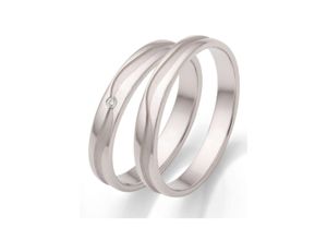 4007972530180 - Trauring FIRETTI Schmuck Geschenk Hochzeit Ehering LIEBE Fingerringe Gr 50 mit Zirkonia Silber 925 (Sterlingsilber) 35 mm silberfarben (silberfarben kristallweiß) Trauringe wahlweise mit oder ohne Zirkonia