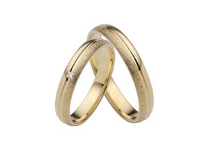 4007972544101 - Trauring FIRETTI Schmuck Geschenk Gold 750 Hochzeit Ehering LIEBE Fingerringe Gr 50 0015 ct SI = kleine Einschlüsse mit Brillant Gelbgold 375 35 mm gelb (gelbgoldfarben) Trauringe Made in Germany wahlweise mit oder ohne Brillant