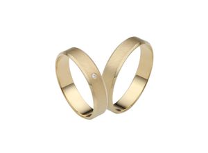 4007972552236 - Trauring FIRETTI Schmuck Geschenk Gold 750 Hochzeit Ehering LIEBE Fingerringe Gr 50 0008 ct SI = kleine Einschlüsse mit Brillant Gelbgold 375 45 mm gelb (gelbgoldfarben) Trauringe Made in Germany wahlweise mit oder ohne Brillant