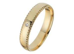 4007972556678 - Trauring FIRETTI Schmuck Geschenk Gold 750 Hochzeit Ehering LIEBE Fingerringe Gr 50 001 ct SI = kleine Einschlüsse mit Brillant Gelbgold 375 4 mm gelb (gelbgoldfarben) Trauringe Made in Germany wahlweise mit oder ohne Brillant