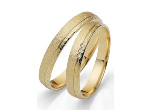 4007972559563 - Trauring FIRETTI Schmuck Geschenk Gold 750 Hochzeit Ehering LIEBE Fingerringe Gr 50 0015 ct SI = kleine Einschlüsse mit Brillanten Gelbgold 375 35 mm gelb (gelbgoldfarben) Trauringe Made in Germany wahlweise mit oder ohne Brillanten