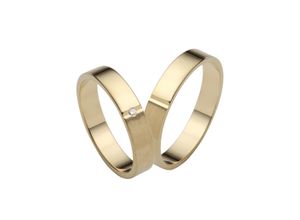 4007972562440 - Trauring FIRETTI Schmuck Geschenk Gold 750 Hochzeit Ehering LIEBE Fingerringe Gr 50 001 ct SI = kleine Einschlüsse mit Brillant Gelbgold 375 4 mm gelb (gelbgoldfarben) Trauringe Made in Germany wahlweise mit oder ohne Brillant