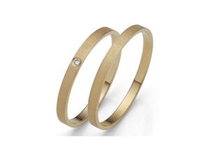 4007972585685 - Trauring FIRETTI Schmuck Geschenk Gold 375 Hochzeit Ehering LIEBE Fingerringe Gr 50 0005 ct SI = kleine Einschlüsse mit Brillant Gelbgold 585 20 mm gelb (gelbgoldfarben) Trauringe Made in Germany wahlweise mit oder ohne Brillant