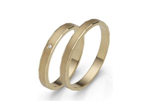 4007972586460 - Trauring FIRETTI Schmuck Geschenk Gold 375 Hochzeit Ehering LIEBE Fingerringe Gr 50 001 ct SI = kleine Einschlüsse mit Brillant Gelbgold 375 30 mm gelb (gelbgoldfarben) Trauringe Made in Germany wahlweise mit oder ohne Brillant