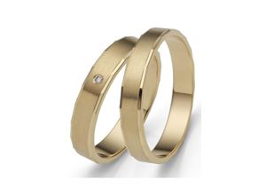 4007972587481 - Trauring FIRETTI Schmuck Geschenk Gold 375 Hochzeit Ehering LIEBE Fingerringe Gr 50 001 ct SI = kleine Einschlüsse mit Brillant Gelbgold 375 40 mm gelb (gelbgoldfarben) Trauringe Made in Germany wahlweise mit oder ohne Brillant