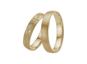 4007972592829 - Trauring FIRETTI Schmuck Geschenk Gold 375 Hochzeit Ehering LIEBE Sterne Fingerringe Gr 165 003 ct SI = kleine Einschlüsse mit Brillanten Gelbgold 585 4 mm gelb (gelbgoldfarben) Trauringe Made in Germany wahlweise mit oder ohne Brillanten