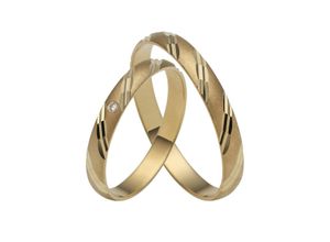 4007972593253 - Trauring FIRETTI Schmuck Geschenk Gold 375 Hochzeit Ehering LIEBE Fingerringe Gr 165 001 ct SI = kleine Einschlüsse mit Brillant Gelbgold 585 30 mm gelb (gelbgoldfarben) Trauringe Made in Germany wahlweise mit oder ohne Brillant