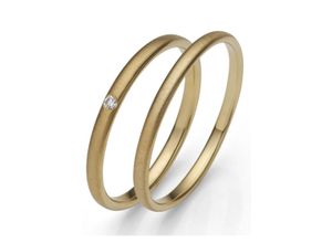 4007972594977 - Trauring FIRETTI Schmuck Geschenk Gold 375 Hochzeit Ehering LIEBE Fingerringe Gr 52 0015 ct SI = kleine Einschlüsse mit Brillant Gelbgold 585 20 mm gelb (gelbgoldfarben) Trauringe Made in Germany wahlweise mit oder ohne Brillant