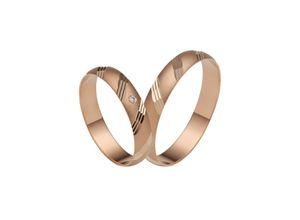 4007972595905 - Trauring FIRETTI Schmuck Geschenk Gold 375 Hochzeit Ehering LIEBE Fingerringe Gr 50 001 ct SI = kleine Einschlüsse mit Brillant Roségold 375 40 mm rosegold (roségoldfarben) Trauringe Made in Germany wahlweise mit oder ohne Brillanten