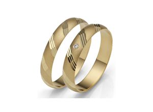 4007972595981 - Trauring FIRETTI Schmuck Geschenk Gold 375 Hochzeit Ehering LIEBE Fingerringe Gr 50 0015 ct SI = kleine Einschlüsse mit Brillant Gelbgold 585 40 mm gelb (gelbgoldfarben) Trauringe Made in Germany wahlweise mit oder ohne Brillanten