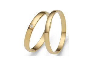 4007972596766 - Trauring FIRETTI Schmuck Geschenk Gold Hochzeit Ehering LIEBE Fingerringe Gr 50 001 ct SI = kleine Einschlüsse mit Brillant Gelbgold 375 25 mm gelb (gelbgoldfarben) Trauringe Made in Germany wahlweise mit oder ohne Brillant