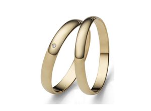 4007972597770 - Trauring FIRETTI Schmuck Geschenk Gold 375 Hochzeit Ehering LIEBE Fingerringe Gr 50 0005 ct SI = kleine Einschlüsse mit Brillant Gelbgold 375 30 mm gelb (gelbgoldfarben) Trauringe Made in Germany wahlweise mit oder ohne Brillant