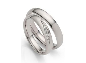 4007972615917 - Trauring FIRETTI Schmuck Geschenk Hochzeit Ehering LIEBE Fingerringe Gr 50 mit Zirkonia Silber 925 (Sterlingsilber) 4 mm silberfarben (silberfarben kristallweiß) Trauringe Made in Germany - wahlweise mit oder ohne Zirkonia (synth)