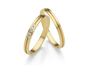 4007972649141 - Trauring FIRETTI Schmuck Geschenk Gold 375 Hochzeit Ehering LIEBE Fingerringe Gr 50 005 ct SI = kleine Einschlüsse mit Brillanten Gelbgold 375 25 mm gelb (gelbgoldfarben) Trauringe Made in Germany wahlweise mit oder ohne Brillanten