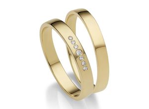 4007972649547 - Trauring FIRETTI Schmuck Geschenk Gold 375 Hochzeit Ehering LIEBE Fingerringe Gr 50 004 ct SI = kleine Einschlüsse mit Brillanten Gelbgold 375 3 mm gelb (gelbgoldfarben) Trauringe Made in Germany wahlweise mit oder ohne Brillanten