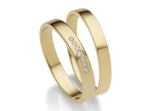 4007972649646 - Trauring FIRETTI Schmuck Geschenk Gold 375 Hochzeit Ehering LIEBE Fingerringe Gr 50 004 ct SI = kleine Einschlüsse mit Brillanten Gelbgold 585 3 mm gelb (gelbgoldfarben) Trauringe Made in Germany wahlweise mit oder ohne Brillanten