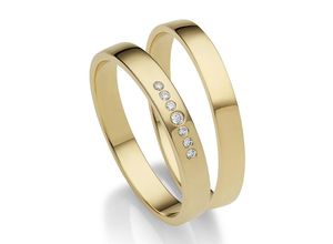 4007972649752 - Trauring FIRETTI Schmuck Geschenk Gold 375 Hochzeit Ehering LIEBE Fingerringe Gr 52 ohne Brillanten Gelbgold 585 3 mm gelb (gelbgoldfarben) Trauringe Made in Germany wahlweise mit oder ohne Brillanten