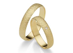 4007972650543 - Trauring FIRETTI Schmuck Geschenk Gold 375 Hochzeit Ehering LIEBE Fingerringe Gr 50 001 ct SI = kleine Einschlüsse mit Brillant Gelbgold 375 5 mm gelb (gelbgoldfarben) Trauringe Made in Germany wahlweise mit oder ohne Brillant