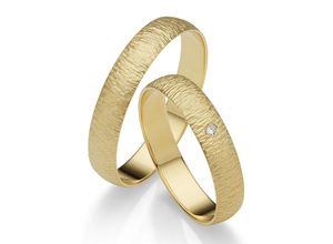 4007972650642 - Trauring FIRETTI Schmuck Geschenk Gold 375 Hochzeit Ehering LIEBE Fingerringe Gr 50 001 ct SI = kleine Einschlüsse mit Brillant Gelbgold 585 5 mm gelb (gelbgoldfarben) Trauringe Made in Germany wahlweise mit oder ohne Brillant