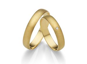 4007972651243 - Trauring FIRETTI Schmuck Geschenk Gold 375 Hochzeit Ehering LIEBE Fingerringe Gr 50 ohne Brillant Gelbgold 585 4 mm gelb (gelbgoldfarben) Trauringe Made in Germany wahlweise mit oder ohne Brillant