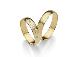 4007972651779 - Trauring FIRETTI Schmuck Geschenk Gold 375 Hochzeit Ehering LIEBE Fingerringe Gr 50 0075 ct SI = kleine Einschlüsse mit Brillanten Gelbgold 375 45 mm gelb (gelbgoldfarben) Trauringe Made in Germany wahlweise mit oder ohne Brillanten