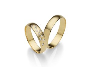 4007972652073 - Trauring FIRETTI Schmuck Geschenk Gold 375 Hochzeit Ehering LIEBE Fingerringe Gr 50 ohne Brillanten Gelbgold 585 45 mm gelb (gelbgoldfarben) Trauringe Made in Germany wahlweise mit oder ohne Brillanten