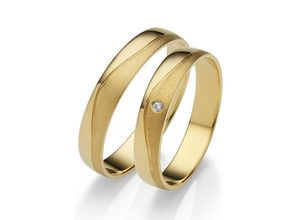 4007972652370 - Trauring FIRETTI Schmuck Geschenk Gold 375 Hochzeit Ehering LIEBE Fingerringe Gr 50 ohne Brillant Gelbgold 375 4 mm gelb (gelbgoldfarben) Trauringe Made in Germany wahlweise mit oder ohne Brillant