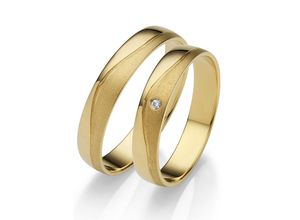 4007972652479 - Trauring FIRETTI Schmuck Geschenk Gold 375 Hochzeit Ehering LIEBE Fingerringe Gr 50 ohne Brillant Gelbgold 585 4 mm gelb (gelbgoldfarben) Trauringe Made in Germany wahlweise mit oder ohne Brillant