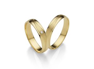 4007972652776 - Trauring FIRETTI Schmuck Geschenk Gold 375 Hochzeit Ehering LIEBE Fingerringe Gr 50 ohne Brillant Gelbgold 375 4 mm gelb (gelbgoldfarben) Trauringe Made in Germany wahlweise mit oder ohne Brillant