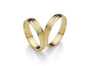 4007972652875 - Trauring FIRETTI Schmuck Geschenk Gold 375 Hochzeit Ehering LIEBE Fingerringe Gr 50 ohne Brillant Gelbgold 585 4 mm gelb (gelbgoldfarben) Trauringe Made in Germany wahlweise mit oder ohne Brillant