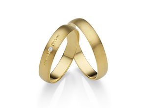 4007972653179 - Trauring FIRETTI Schmuck Geschenk Gold 375 Hochzeit Ehering LIEBE Fingerringe Gr 50 ohne Brillant Gelbgold 375 4 mm gelb (gelbgoldfarben) Trauringe Made in Germany wahlweise mit oder ohne Brillant