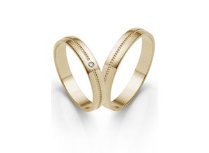 4007972653810 - Trauring FIRETTI Schmuck Geschenk Gold 375 Hochzeit Ehering LIEBE Fingerringe Gr 50 0001 ct SI = kleine Einschlüsse mit Brillant Gelbgold 375 35 mm gelb (gelbgoldfarben) Trauringe Made in Germany wahlweise mit oder ohne Brillant