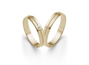 4007972653919 - Trauring FIRETTI Schmuck Geschenk Gold 375 Hochzeit Ehering LIEBE Fingerringe Gr 50 0001 ct SI = kleine Einschlüsse mit Brillant Gelbgold 585 35 mm gelb (gelbgoldfarben) Trauringe Made in Germany wahlweise mit oder ohne Brillant