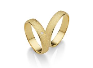 4007972654213 - Trauring FIRETTI Schmuck Geschenk Gold 375 Hochzeit Ehering LIEBE Fingerringe Gr 50 001 ct SI = kleine Einschlüsse mit Brillant Gelbgold 375 45 mm gelb (gelbgoldfarben) Trauringe Made in Germany wahlweise mit oder ohne Brillant